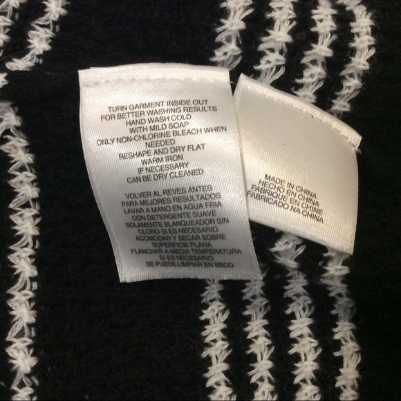 JONES NEW YORK SPORT WOMEN’S 3/4 SLEEVE KNIT TOP SIZE: MEDIUM / WHITE AND BLACK - Picture 5 of 12